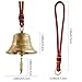 Small Brass Door Bells Hanging, Vintage Bell for Door Knob, Gold Home Garden for Xmas Decoration Christmas Decor Shopkeepers on Handcrafted Rope, Jingle Bells for Crafting DIY, Gift for Her
