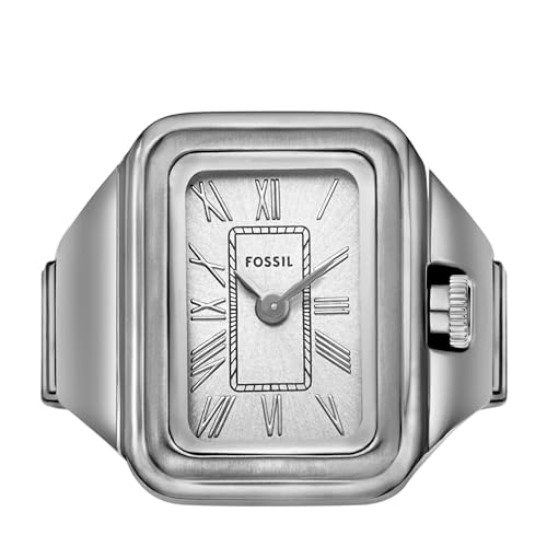 Image of Fossil Women's Watch Ring, Quartz Stainless Steel Two-Hand Ring Watch for Women