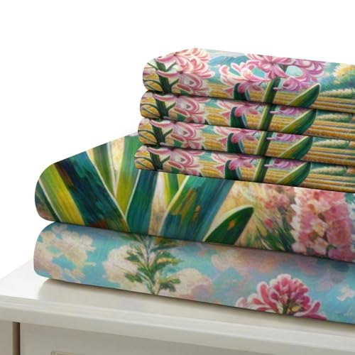 Linge de lit 3D Hyacinthe en microfibre douce premium double - 6