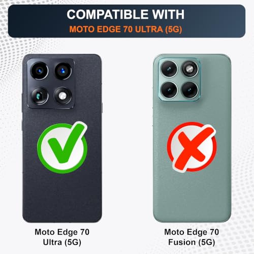 Image of CEDO Cover for Moto Edge 70 Ultra (5G) | Camera Protection Shockproof Bumper-Edge | 360 Degree Protection Acrylic Crystal Clear TPU+PC | Transparent Back Case Backcover (Transparent)