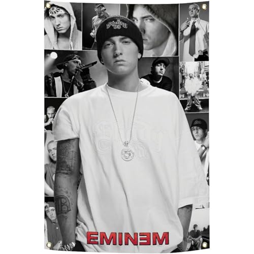 Xuseoua Tapiz divertido con bandera de rapero de 60 x 90 cm para decorar clubes, conciertos, bares, dormitorios universitarios, salas de estar, dormitorios, con 4 ojales de latón para colgar