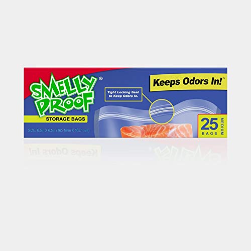 Smelly Proof Original No Smell Baggies, Reusable CLEAR Bag, 6.5
