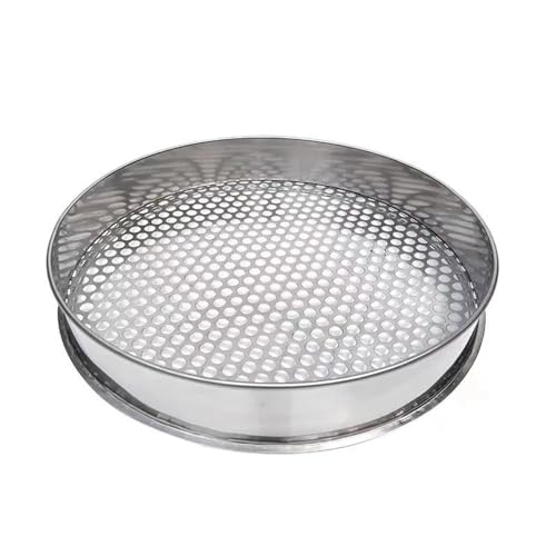 Tamis de laboratoire en inox 304 avec perforation ronde pour filtration