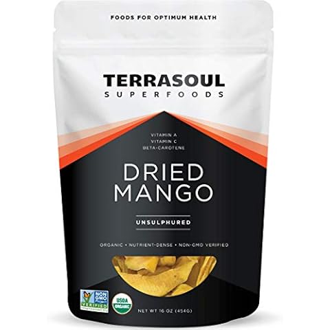 Terrasoul Superfoods Organic Dried Mango Slices, 16 Oz - Naturally Sweet & Tart | No-Added Sugar | Healthy Prebiotic Cover