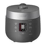 CUCKOO Twin Pressure Rice Cooker 10-Cup Uncooked / 20-Cup Cooked with Nonstick Inner Pot, Large Rice Maker & Warmer with 16 Menu Options, Open Cooking Mode, Voice Guide, Gray (CRP-ST1009FG)