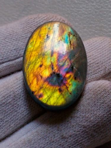 Labradorite naturelle authentique 34x22mm pour éliminer les ondes négatives
