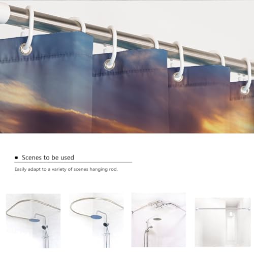 Rideau de douche nature tulipes 100x180 cm en polyester imperméable - 5