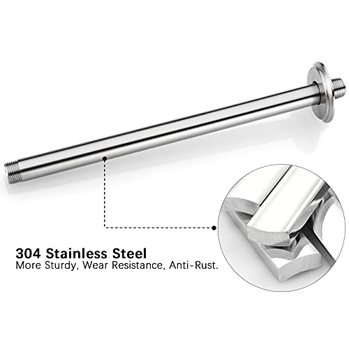 Anpean 12 Inch Shower Arm And Flange Brushed Nickel, Ceiling Mounted Shower Arm For Rain Shower Head #TOP4