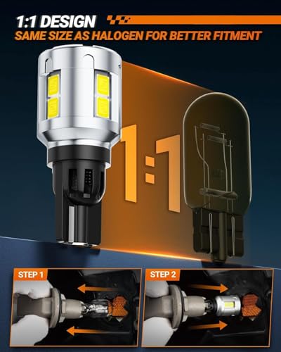 Image of SEALIGHT 912 921 LED Bulbs Reverse Lights 6500K White, 600% Brighter T15 LED Backup Light Bulb for 906 904 922 W16W Super Bright Canbus Error Free Plug and Play Light Bulb, Pack of 2