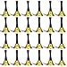 24 Pcs Hand Bells, Steel Metal Service Bells with Wooden Handle, Diatonic Musical Percussion Instruments for Church Wedding Christmas Party Dinner Calling, Gold