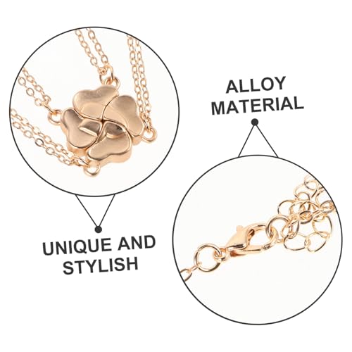 Collier à quatre feuilles YZCIS anti-ternissement chaîne cou dorée - 4