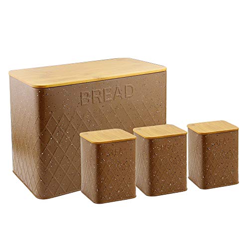 HausRoland Bread Box for Kitchen Counter Stainless Steel Bread Bin Storage Container For