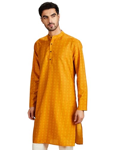 Image of Amazon Brand - Symbol Men Festive Printed Long Kurta (Regular Fit)