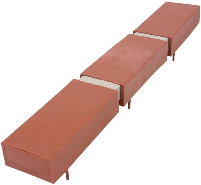 1 pc 25 Ft Orange Decorative Plastic Brick Edging Decorative Garden Fences Edging, Lawn Edge Flower Bed Border for DIY Patio Walkways Yard