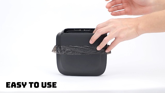 Image of Car Trash Can with Lid,Built-in Storage Garbage Bag,Leakproof Vehicle Trash,Car Accessories for Interior,Mini Garbage Bin for Automotive, Home, Office, Kitchen, Bedroom,with 30pcs Trash Bags