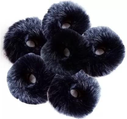 Barakath Black Faux Fur Hair Scrunchies Ties Furry Elastic Hair Bands Fuzzy Ponytail Holders Hair Accessories Gifts for Girls Women (PACK OF 12) (B0BFVX5D6K) Amazon Price History, Amazon Price Tracker