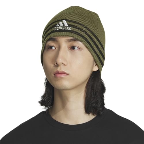 Image of adidas Men's Reversible Skully Beanie - Two-Sided Skull Cap Winter Hat