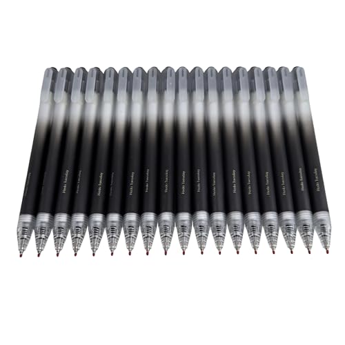 Bolígrafos retráctiles de gel Fengtaiyuan, 0.5mm, tinta negra, pack de 18