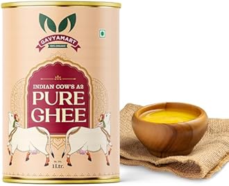 Gavyamart Indian A2 Cow Ghee 100% Pure Non GMO - Made of kankrej Organic Cow Ghee-Pack of 5 (5L)