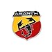 DAI QI 3D Voiture Abarth métal Badge emblème Logo Logo Autocollant Compatible avec Fiat 125 500 Punto 124/125/125/500 Bravo Panda Abarth 500 Sticker Stilo (Color Name : Small Abarth)
