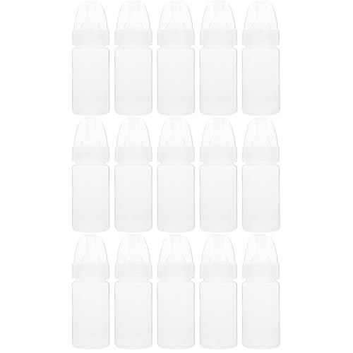 DOITOOL 15 botellas de leche desechables para recién nacidos, botellas de leche flexibles, botellas clásicas de cuello transparente (blanco)