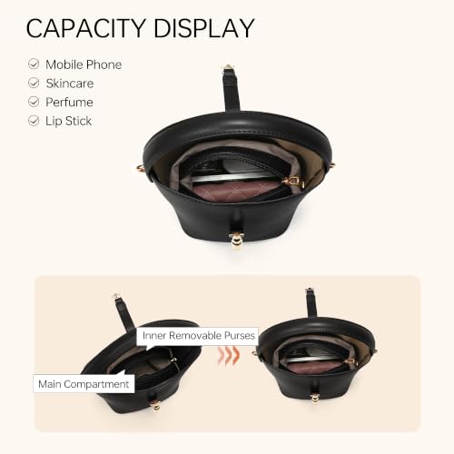 Image of GEMIU Bucket Purses for Women Clutch Purse Small Crossbody Bags for Women