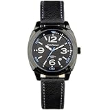  bruno banani BR30020 Ketos Uhr Herrenuhr Lederarmband Metall 30m Analog Datum schwarz