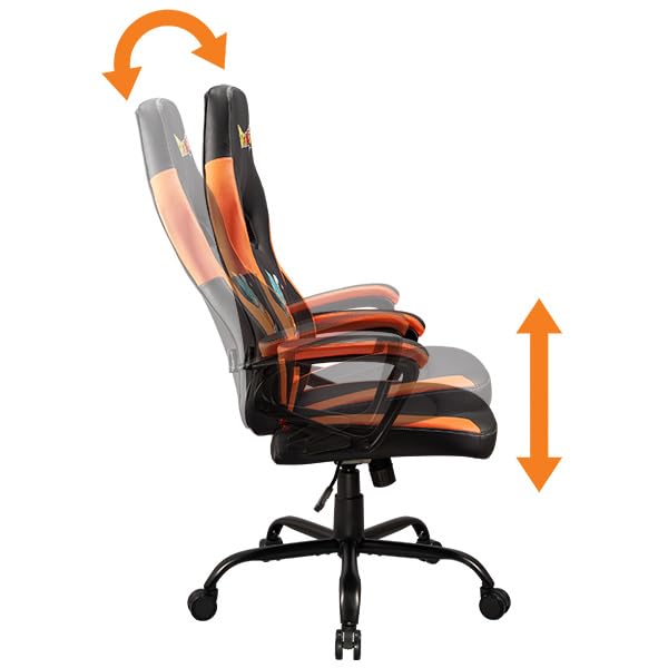 Subsonic - Chaise Gaming Dragon Ball - Fauteuil de Bureau Ergonomique avec Mousse Haute Densité, Mécanisme à Bascule et Accoudoirs Confortables - Hauteur Réglable - Noir – Image 5