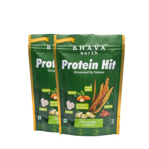Bhava Earth Protein Hit, Plant-Based Protein | Almonds, Sprouted Green Gram, Dry Dates, Walnuts | All Natural | No Added Sugar | Millet and Multi Grains 300G (B0DD3T3C99) Amazon Price History, Amazon Price Tracker