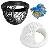 Chenxi Studio Bettas Fischhängematten, verstellbare Höhe, schwimmende Bettas, Garnelenhöhle für Aquarien, Ruhebereich, einfache Installation, einfache Installation, Bettas Habitats