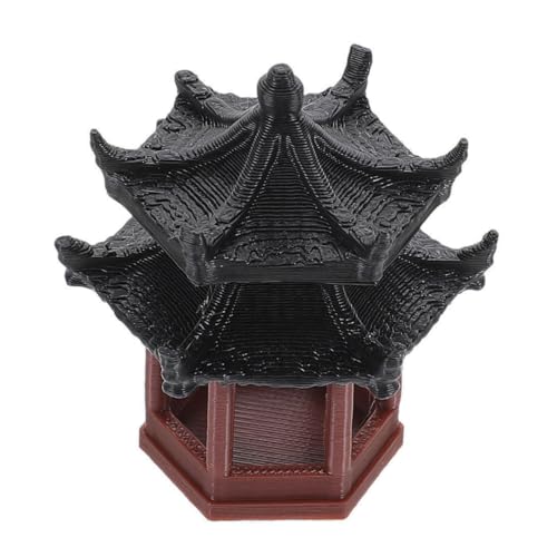 Cabilock Miniatura Pagoda Esagonale Cinese Torre in Miniatura Decorazione da Giardino Zen Asiatico per Paesaggistici in Decorazioni per Acquari Accessori per Fatati