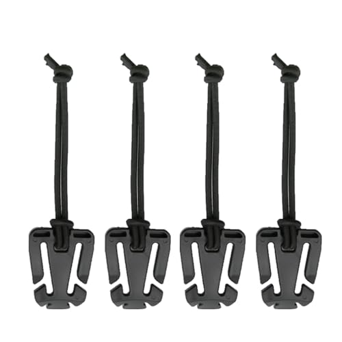 [GEJ-Tech] バックル クリップ リュック紐 まとめる ベルト調整 ウェブドミネーター バックパック (ブラック,4本セット) - GEJ-Tech - 商品画像