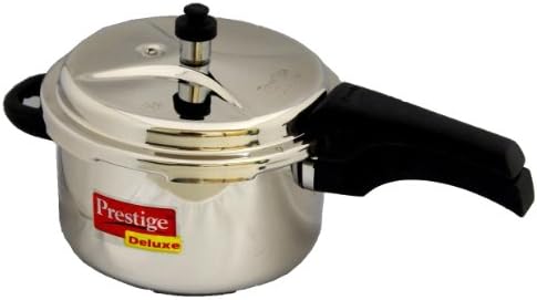 Prestige Deluxe Plus Stainless Steel Pressure Cooker, 4 litres (20006)
