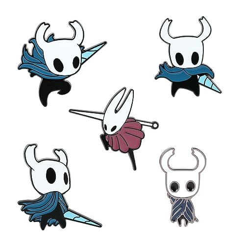 Image of FEIMENG JEWELRY Hollow Knight Enamel Pins Set for Backpack - Classic Game Cartoon Anime Figure Element Peripheral Creative Brooch Metal Lapel Badges for Fans Collection Decoration Cosplay Accessories Gifts