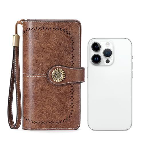 SENDEFN Wristlet Leather Wallet