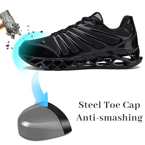 Steel Toe Shoes for Men Indestructible Work Shoes Lightweight Sneakers Puncture Proof Non Slip Composite Toe Safety Shoes2