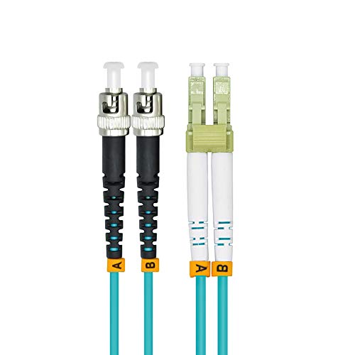 Cable de fibra óptica LC a ST OM3 de 40 metros blindado para redes de datos interior