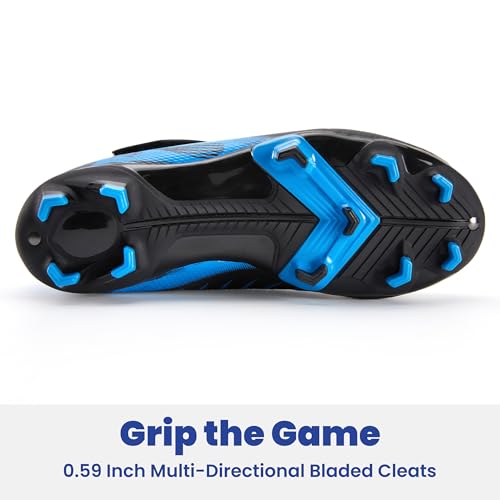 PATPAT Kids Soccer Cleats,Boys Girls Youth Athletic Outdoor Firm Ground and Turf Football Training Shoes4