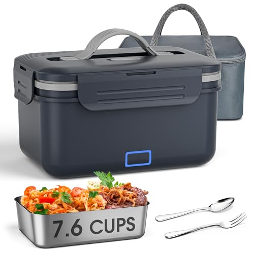 Akhia 7.6 Cups Cordless Electric Lunch Box for Adults, 8000mAh Rechargeable Lunch Box with Automatic...