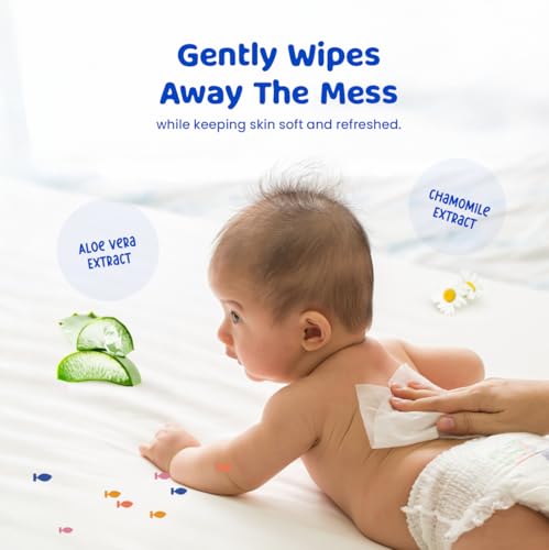 Image of Bumtum Baby Chota Bheem Gentle Soft Moisturizing Wet Wipes with Lid | Aloe Vera & Chamomile Extracts | Paraben & Sulphate Free (Pack of 5, 72 Pcs. Per Pack)