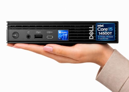 Dell Pro QCM1250 �r�W�l�X�~�j�f�X�N�g�b�v�AIntel 14-Core i5-14500T�A8GB DDR5 RAM�A512GB SSD�A�f���A��4K�|�[�g(HDMI+DP)�AKB&�}�E�X�t���AWin 11�AFree Office 365 