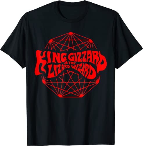 King Funny Gizzard The Lizard Gift Wizard T-Shirt Tee Black(X-Large)