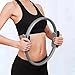 Quinlirra Pilates Ring 15 Inch Silicone Magices Circles for Mat & Reformer Workouts with Padded Handles for Inner Thigh Workout & Yoga & Lose Weight (Gray)