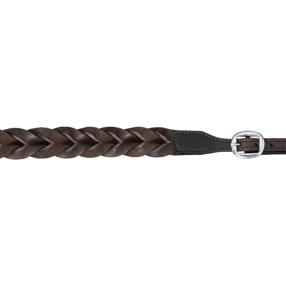Tough 1 Royal King Braided Leather Wither Strap Dark Oil