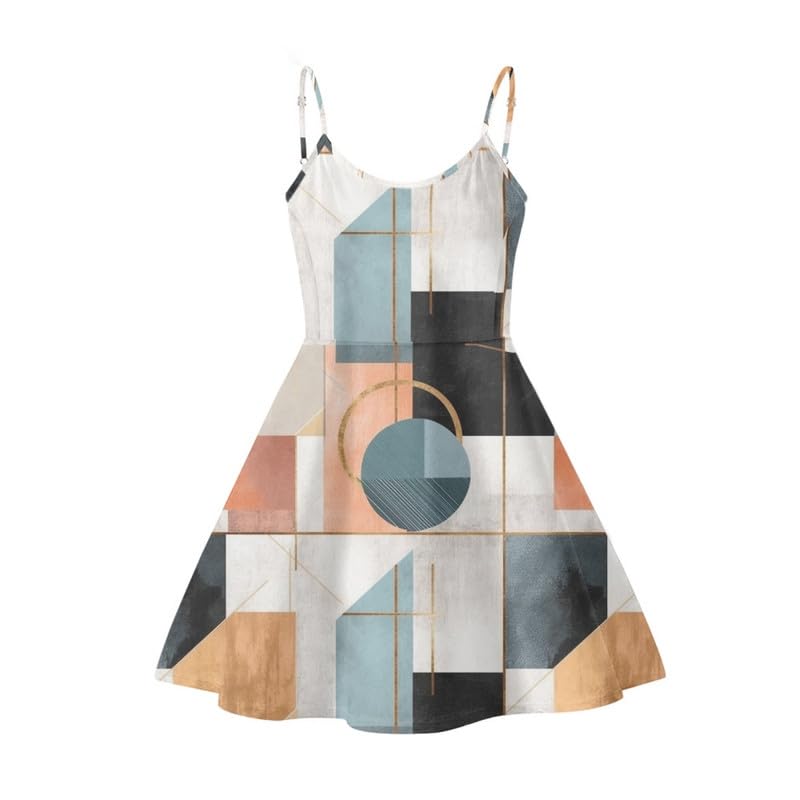 Image of Spaghetti Strap Midi Satin Dresses Summer Sleeveless Sundree Women Girl Beach Party Swing Dress