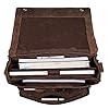 STILORD 'Elias' Vintage Messenger Bag Leather Shoulder Cross-Body Laptop Bag 15.6 inches MacBooks genuine Buff Leather, Colour:calais - brown #4