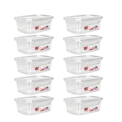 Kit 10 Potes Marmita Fitness 750ml Travas Freezer Microondas