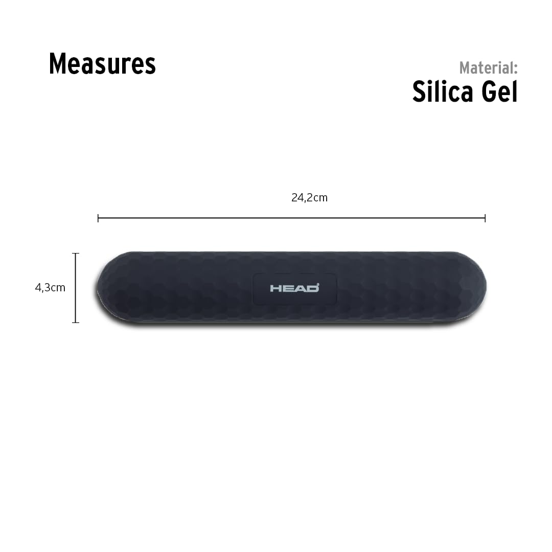 HEAD - Manubri Dumbbell per Home Fitness. Coppia di Pesi da 2 kg ciascuno. Adatti per Uomo & Donna. Colore Grigio. Copertura Siliconica Antiscivolo. Forma Cilindrica