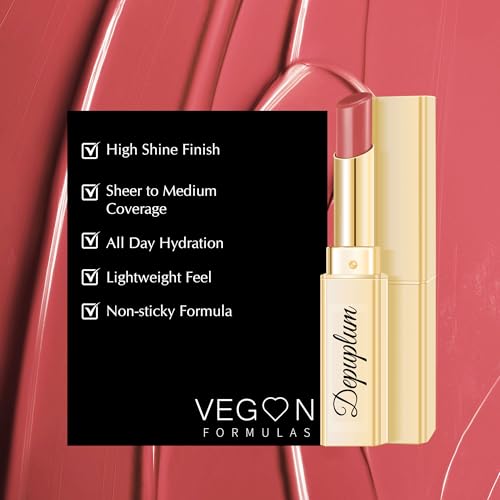 Image of Pink Lipstick for Women Moisture Lip Gloss Tinted Lip Balm for Dry Lips | Sheer Nourishing Hydrating Glossy Creamy Lipstick Glow Reviver Lip Stick,DM96 Dusty Pink