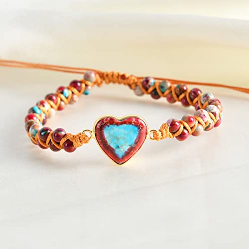 Image of YGLINE Boho Handmade Natural Stone Bead Wrap Wrist Statment Bracelet Jewelry Collection
